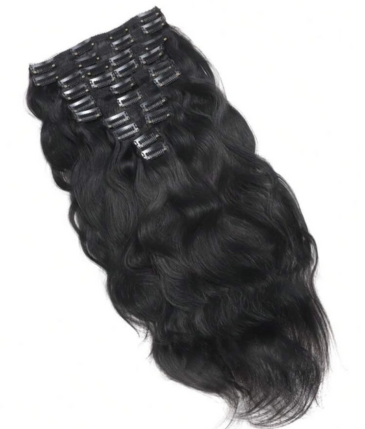 10pc Luxury Human Hair Clip in Extension