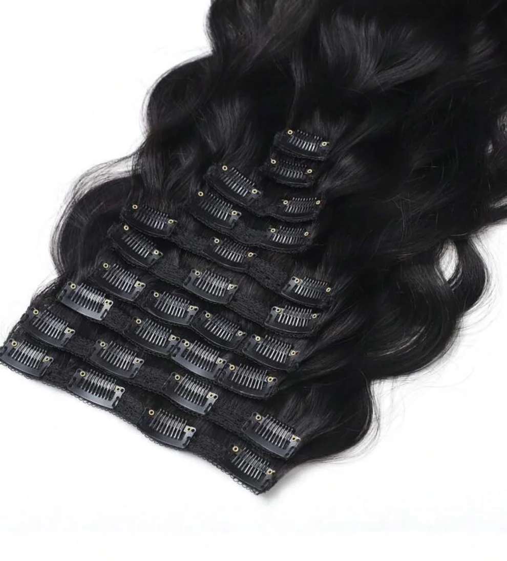10pc Luxury Human Hair Clip in Extension