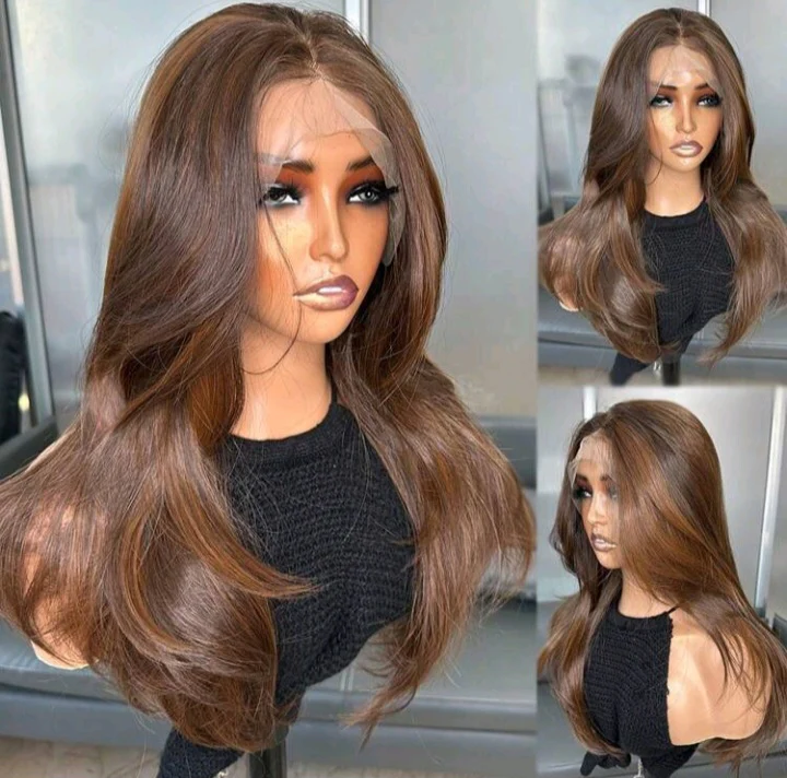 Brown Lace Front 13x4 Synthetic Wig