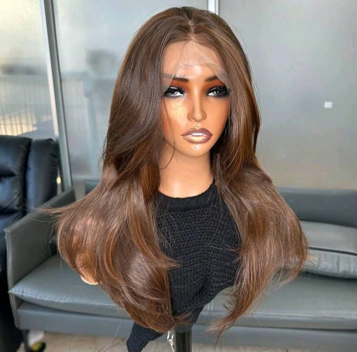 Brown Lace Front 13x4 Synthetic Wig